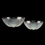René Lalique (French, 1860-1945), Two 'Coquilles' Bowls, Designed 1924 by René Lalique, glass, sold Jun 2025