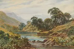 John Wilson Hepple, River Landscape, Watercolour