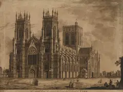 François Vivares, After Joseph Baker The South West Prospect Of Cathedral Church Of York, Engraving