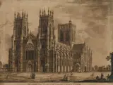 François Vivares, After Joseph Baker The South West Prospect Of Cathedral Church Of York, Engraving