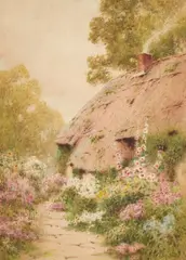 John Abernethy Lynas Gray, The Cottage Garden, Thurlestone, Devon, Watercolour