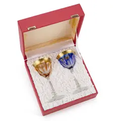 Mary Moser, A Pair Of Moser Hock Glasses, glass