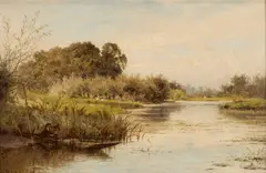 Benjamin Williams Leader, The Thames Near Goring, 1879, Oil on canvas