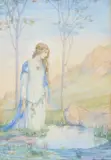 Daphne Allen, St Bride At The Fountain Of Youth, Watercolour