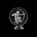 René Lalique (French, 1860-1945), An Archer Car Mascot by René Lalique, glass, frosted and polished, etched R LALIQUE FRANCE and No, sold May 2025