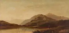 Charles Leslie, A Pair Of Lake Landscapes, Oil on canvas
