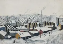 Geoffrey Woolsey Birks, Winter Games, Oil on board