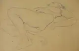 Uli Nimptsch, Nude Study, crayon