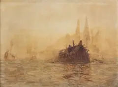 Frank Wasley, The Graveyard, Watercolour