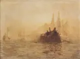 Frank Wasley, The Graveyard, Watercolour