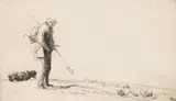 George Soper, South Down Shepherd, Circa 1921, Etching