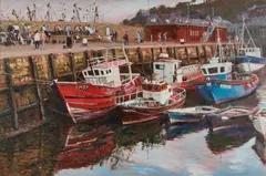 Stephen Crowther, Harbour Wall, Low Tide, Oil on canvas