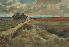 Joseph Pighills, Upper Westfield, Called Drop. Farmhouse On The North Yorksire Moors, Watercolour