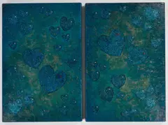 Caroline Shotton, Devotion, A Diptych, Mixed media on canvas