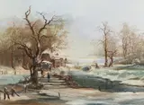 Braaq Brian Shields, Winter Landscape, Oil on canvas