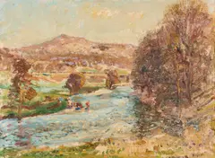 Herbert F. Royle, Beamsley Beacon From Farfield, Wharfedale, Oil on board