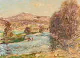 Herbert F. Royle, Beamsley Beacon From Farfield, Wharfedale, Oil on board
