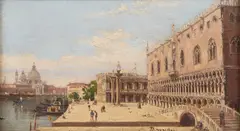 Antonietta Brandeis, The Riva Degli Schiavoni And The Doge's Palace, Oil on board A similar composition to the present work was sold at Bonhams, 22nd Oc