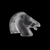 René Lalique (French, 1860-1945), A 'Longchamp-B' Car Mascot, Designed 1929 by René Lalique, glass, frosted and polished, moulded R, sold Mar 2025