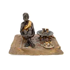 Franz Bergman, A Cold-Painted Bronze Group, sculpture