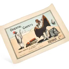 Thomas Cherrie, Original Poster Design For Behar Ltd, Oriental Carpets, Glasgow, Ink and wash on paper Unframed