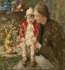 William Lee Hankey Rws Ri Roi Re Ns, The Toy Rabbit, Oil on canvas