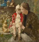 The Toy Rabbit by William Lee Hankey Rws Ri Roi Re Ns, Oil on canvas, sold Jan 2025