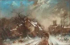 George Sheffield, A Winters Tale, Charcoal and coloured chalks