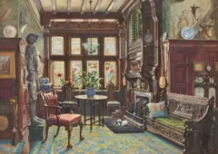 Elias Bancroft, Manor House Interior, 1902, Watercolour