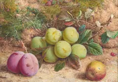 Still Life Of Plums And Greengages by William Hough, Watercolour and Gouache, sold Jan 2025