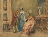 Attilio Simonetti, The Music Recital, Watercolour