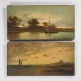 Louis Etienne Timmermans, A Pair Of Landscapes, Oil on canvas Unframed
