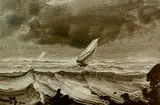 Peder Balke, Seilbåter i opprørt sjø, Olje på plate