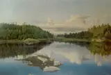 Haakon Kaulum, Skogstjærn, 1891, Olje på lerret