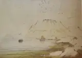Peder Balke, Fugleøen, Nordland, Olje på plate