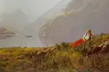 Hans Dahl, Ung jente i fjordlandskap