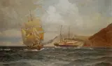 Nils Hansteen, Dampskip og seilskute ved norsk kyst