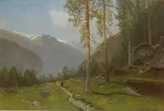 Ludvig Skramstad, Fjordlandskap, Olje på lerret