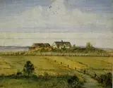 Peder Balke, Fra Høland, 1874, Olje på plate