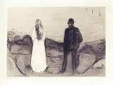 Edvard Munch, To mennesker/De ensomme, Radering,