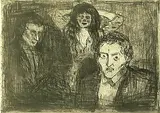 Edvard Munch, Sjalusi II, Radering