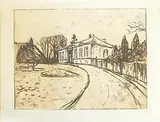Edvard Munch, Dr. Lindes hus, Radering, lysmål
