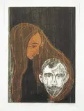 Edvard Munch, Mannshode i kvinnehår, Fargetresnitt
