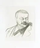 Edvard Munch, Gunnar Heiberg, 1897, Litografi, lysmål