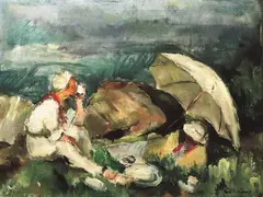 Henrik Lund, Piknik, Olje på lerret