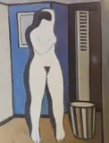 Alf Løvberg, Kvinneakt, 1952, Olje på lerret