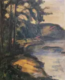 Bjarne Eriksen, Kystlandskap, 1935, Olje på lerret