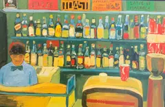 Johan Knoff, Bar i Roma, 1984, Olje på lerret