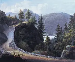Johannes Flintoe, Tollersrud-Kleven i Hallingdal, 1819, Gouache på papir, lysmål