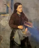 Eyolf Soot, Pike med risknippe, Olje på lerret